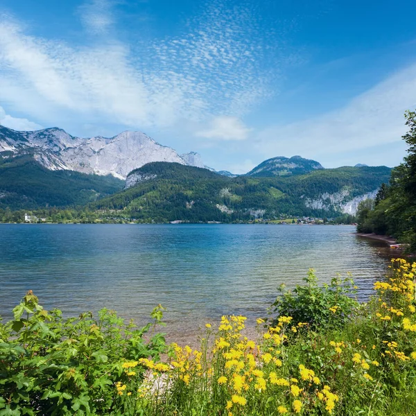 Гарне Літо Подання Альпійські Озера Grundlsee Австрія — стокове фото