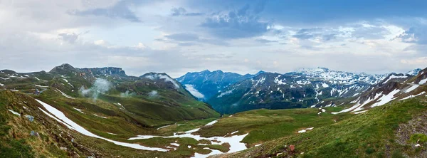 Zomer Alpen Berg Uitzicht Vanaf Hoge Alpenroute Grossglockner — Stockfoto