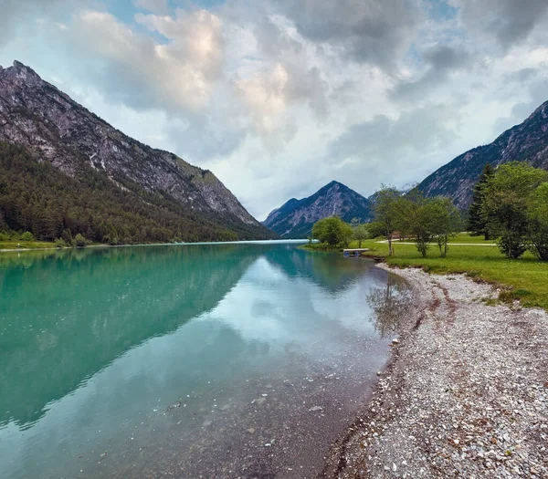 Plansee Summer Landscape Overcast Day Austria — Stock Photo, Image