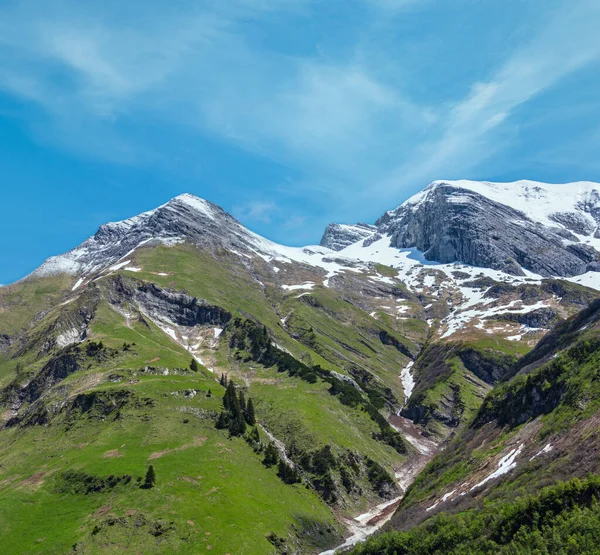 Estate Alpi Vista Montagna Warth Vorarlberg Austria — Foto Stock