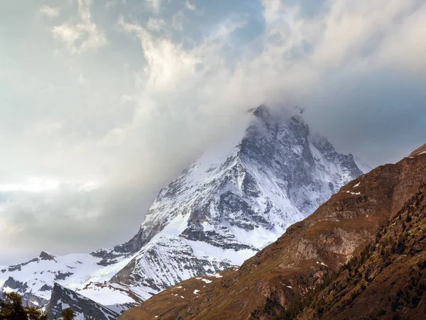Verão Matterhorn Vista Montanha Alpes Suíça Zermatt — Fotografia de Stock