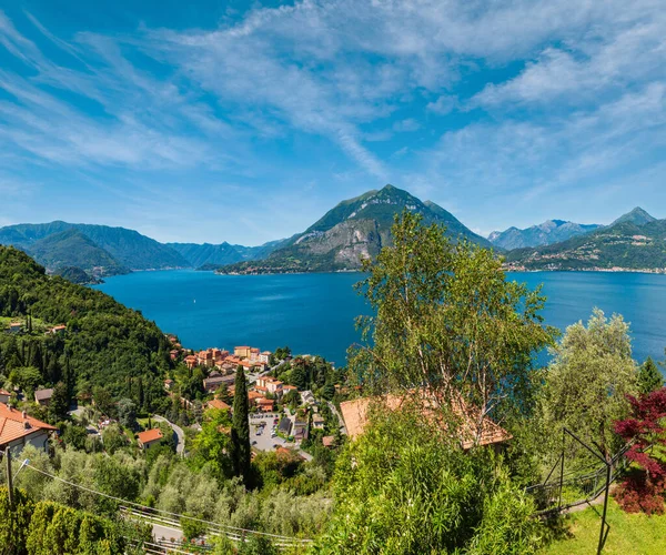Alpine See Como Sommer Blick Von Berggipfel Italien — Stockfoto