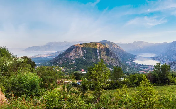 Bay Kotor Summer Morning Panorama Kotor Town Montenegro — Stock Photo, Image