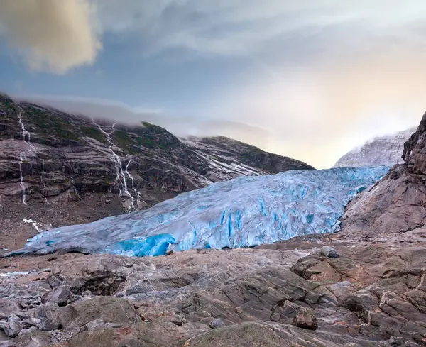 Zomer Bewolkt Weergave Naar Nigardsbreen Gletsjer Noorwegen — Stockfoto