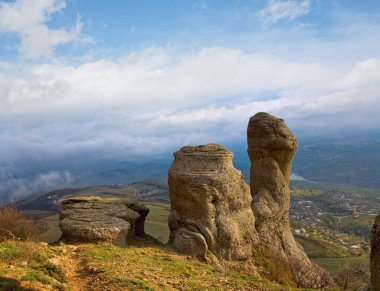 Rocky mountain view (hayalet valley yakınındaki demerdzhi Dağı, Kırım, Ukrayna)
