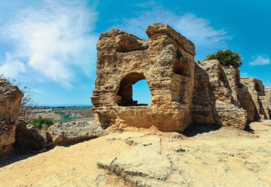 Tapınaklar Valley, Agrigento, Sicilya, İtalya ünlü antik kalıntılar. UNESCO Dünya Miras Listesi.