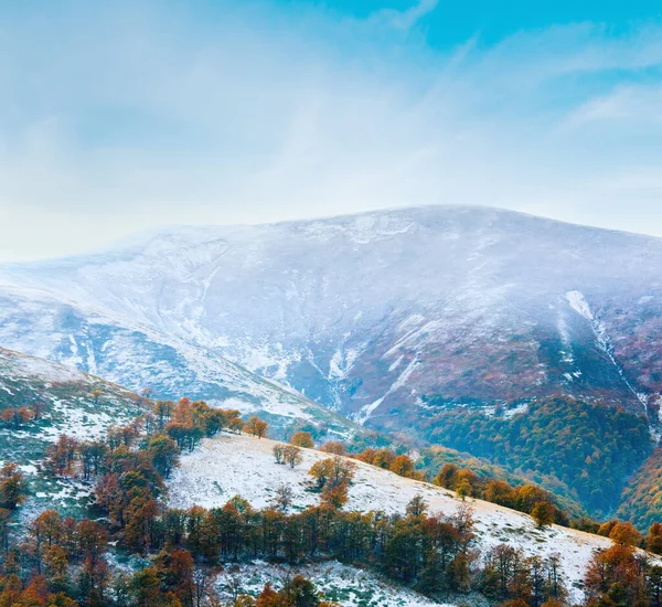 Oktober Karpaten Borghava Hochebene Mit Dem Ersten Schnee Winter Und — Stockfoto