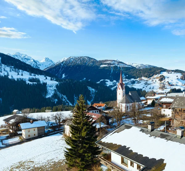 Horská Obec Liesing Lesachtal Korutany Východní Tyrolsko Hranici Rakousko — Stock fotografie