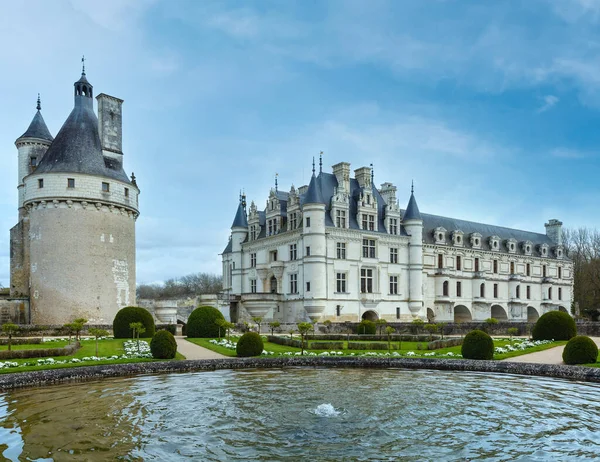 Slottet Chenonceau Vid Floden Cher Frankrike Byggd 1514 1522 Bron — Stockfoto