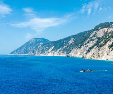 güzel yaz porto katsiki kumsalda İyon Denizi (lefkada, Yunanistan)