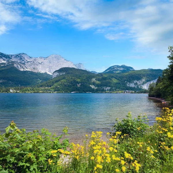 Гарне Літо Подання Альпійські Озера Grundlsee Австрія — стокове фото