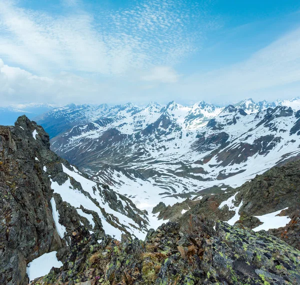 Vista Panoramica Sulle Montagne Dalla Stazione Superiore Della Funivia Karlesjoch — Foto Stock