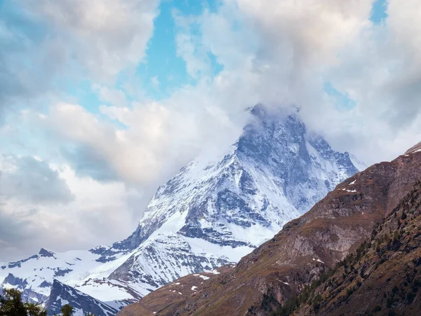 Estate Cervino Vista Montagna Alpi Svizzera Zermatt — Foto Stock