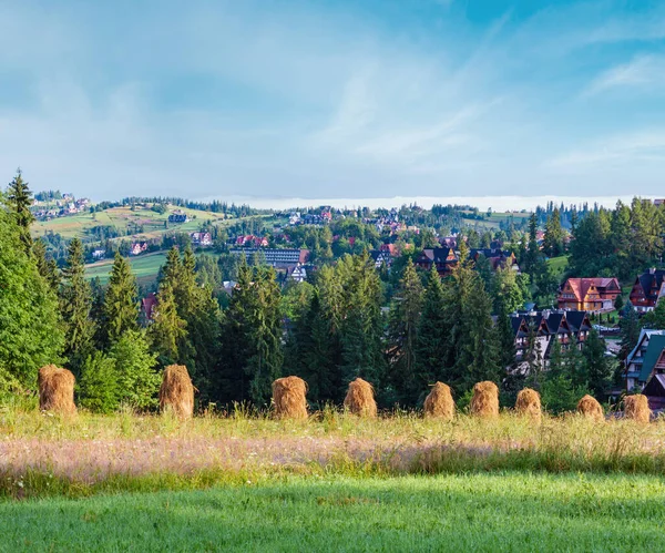 Aldeia Montanha Verão Periferia Com Palheiro Polónia — Fotografia de Stock