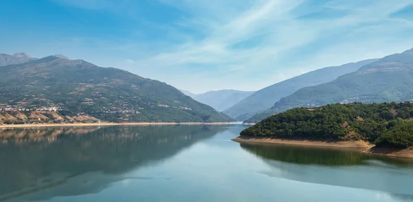 Lago Debar Paisaje Campo Verano Con Fondo Montañas Macedonia Del — Foto de Stock