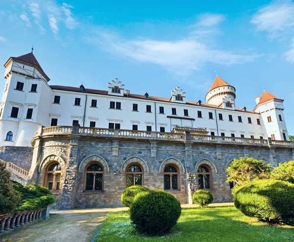 Historyczny Średniowieczny Zamek Konopiste Czechach Środkowe Czechy Pobliżu Pragi — Zdjęcie stockowe