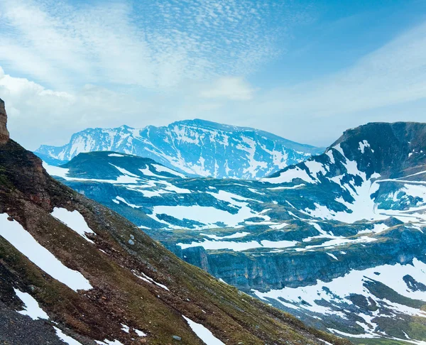 Sommaren Juni Alperna Berg Från Grossglockneralpvägen — Stockfoto