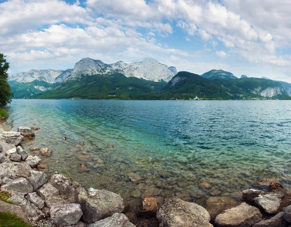 Чудове Літнє Альпійське Озеро Grundlsee Panorama Austria — стокове фото