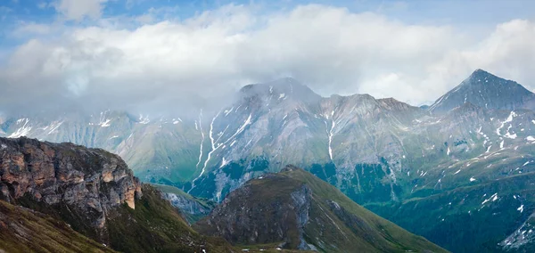Yaz Haziran Grossglockner High Alpine Road Dan Alp Dağlarının Zirveleri — Stok fotoğraf