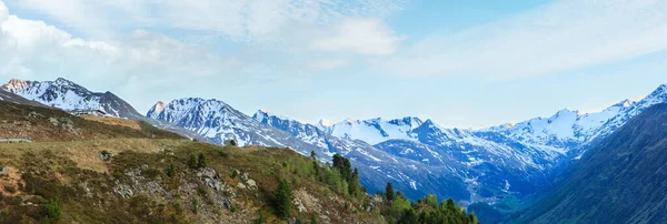 Avonds Zomer Berglandschap Uitzicht Vanaf Timmelsjoch Hochalpenstraße Italiaans Oostenrijk Grens — Stockfoto