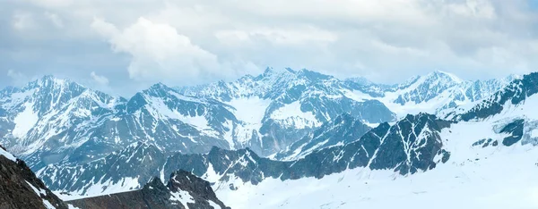 カールスヨッヒ山 3108M オーストリアとイタリアの国境のカウナータール グレッチャー付近 からの眺め パノラマ — ストック写真