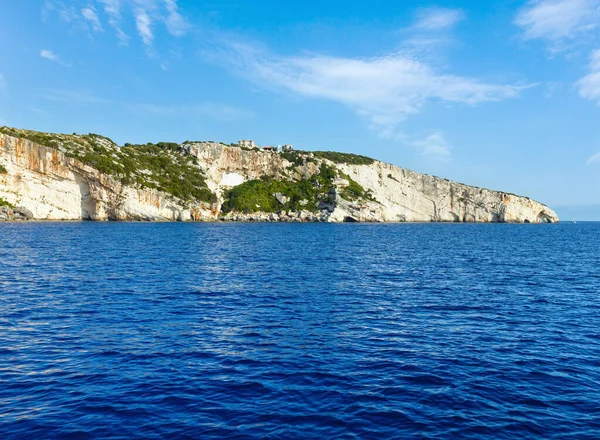 View Blue Caves Boat Zakynthos Greece Cape Skinari — Stock Photo, Image