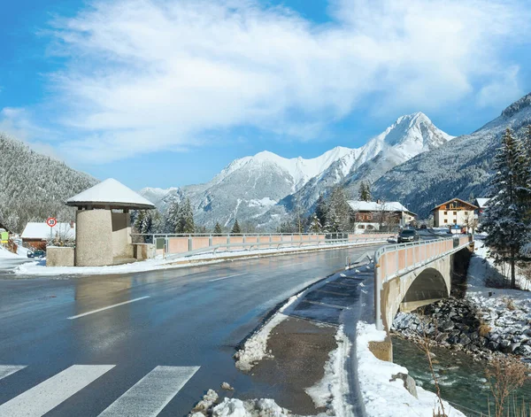 Haselgehr Dorp Winters Aanblik Oostenrijk Tirol — Stockfoto