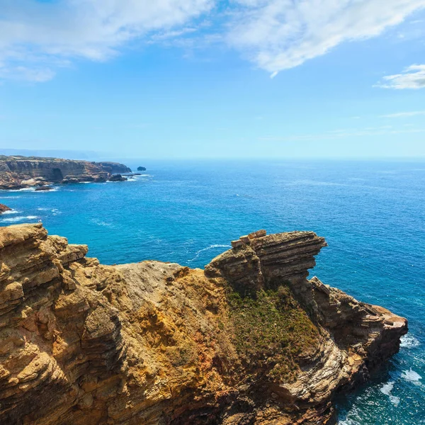Verão Vista Litoral Atlântica Rochosa Aljezur Algarve Oeste Costa Vicentina — Fotografia de Stock