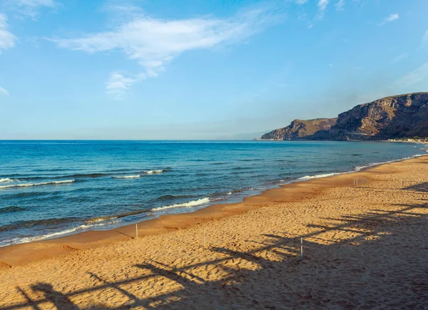 Morgenschatten Schönen Tyrrhenischen Meer Sandstrand Gaeta Latina Italien — Stockfoto