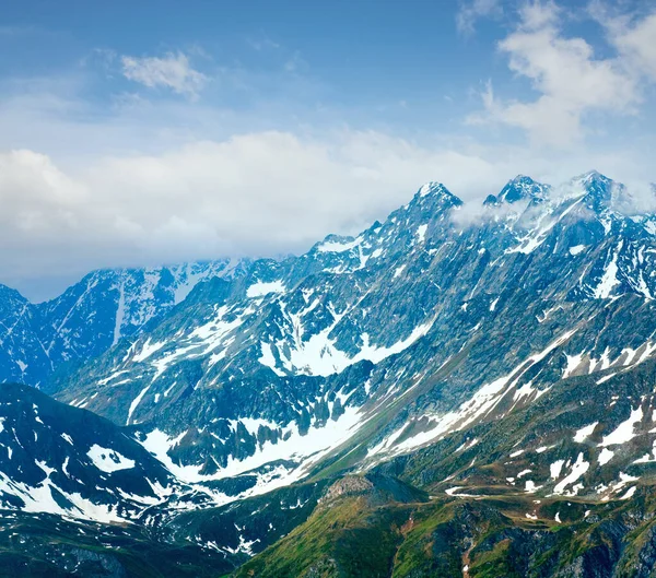 Zomer Juni Alpen Berg Uitzicht Vanaf Hoge Alpenroute Grossglockner — Stockfoto