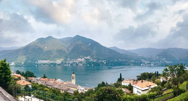 Jezero Como Itálie Letní Pohled Pobřeží — Stock fotografie