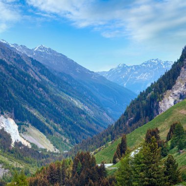 kaunertaler gletscherstrasse (kaunertal, Avusturya, tirol yaz dağ görüş).