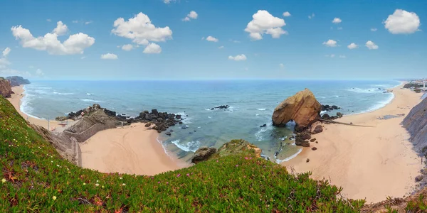 Písečné Pláže Praia Guincho Praia Santa Cruz Portugalsko Mlhavé Počasí — Stock fotografie