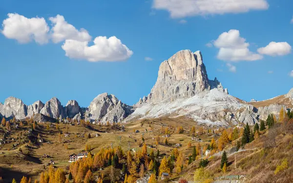 Dolomiti Italiane Tranquillo Panorama Serale Soleggiato Vista Dal Passo Giau — Foto Stock