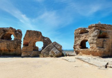 Tapınaklar Valley, Agrigento, Sicilya, İtalya ünlü antik kalıntılar. UNESCO Dünya Miras Listesi.