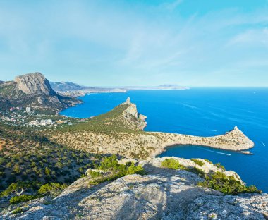 novyj svit sahil şeridi rezerv yaz görünümü (Kırım, Ukrayna, capchik cape)