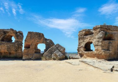 Tapınaklar Valley, Agrigento, Sicilya, İtalya ünlü antik kalıntılar. UNESCO Dünya Miras Listesi.