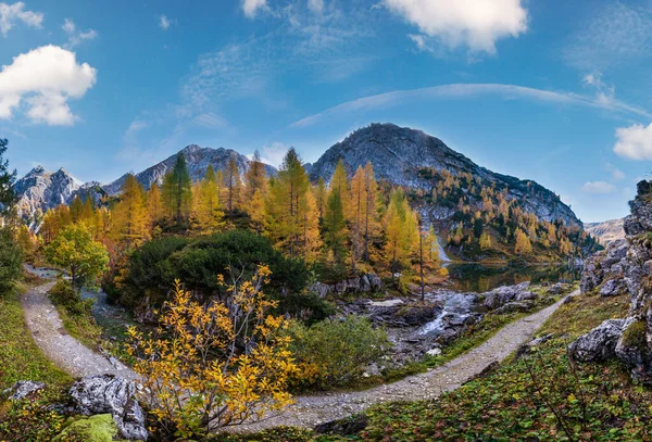 Autumn Alpine Stream View Mountain Hiking Path Tappenkarsee Kleinarl Land — Stock Photo, Image