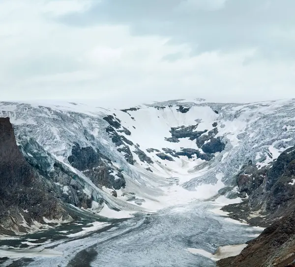 Pasterze Glaciar Vista Verão Maior Geleira Áustria Encontra Grossglockner — Fotografia de Stock