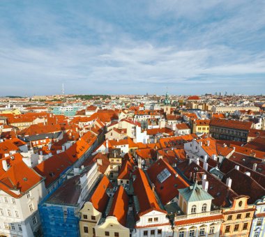 stare Mesto (eski şehir) akşam manzarayı, prague, Çek Cumhuriyeti