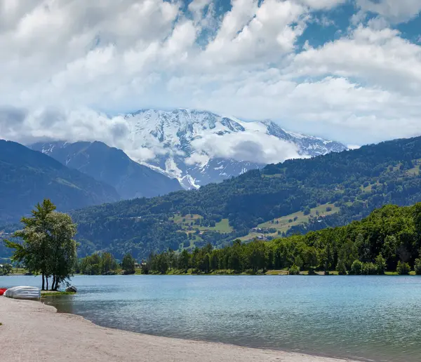 Lake Passy Mont Blanc Mountain Massif Summer View Chamonix France — Stock Photo, Image