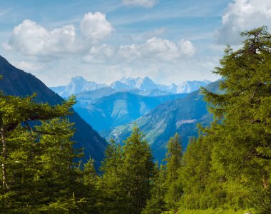 Sakin yaz Alpler Dağı (Grossglockner yüksek Alp yolu görünümünden)