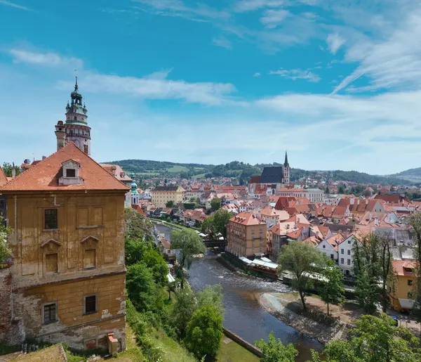 Весенний Вид Города Чески Крумлов Чехия — стоковое фото