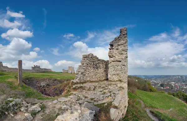 Summer View Ancient Castle Ruins Kremenets City Ternopil Region Ukraine Stock Image