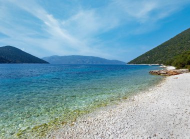 Antisamos strand. zomer weergave (Griekenland, kefalonia).