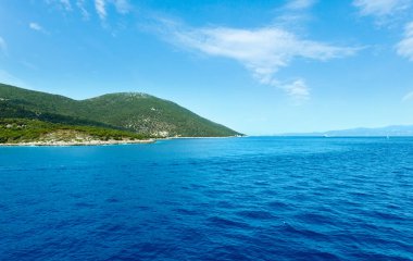 Yaz Oda üzerinden tren feribot kefalonia yolda lefkada (Yunanistan)