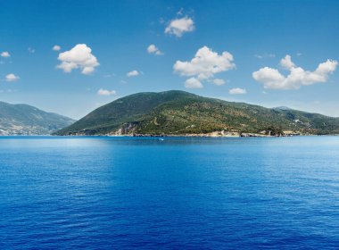 Yaz Oda üzerinden tren feribot kefalonia yolda lefkada (Yunanistan)