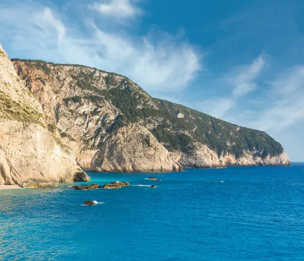 güzel yaz porto katsiki kumsalda İyon Denizi (lefkada, Yunanistan)