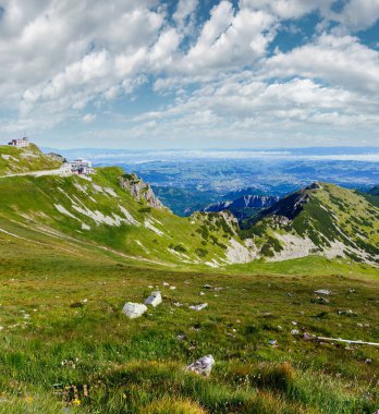 Tatra mountain, Polonya, görünümden kasprowy wierch Dağı en iyi kablo asansör istasyonu