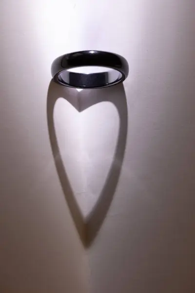 abstract shadow from a circular ring representing love and affection